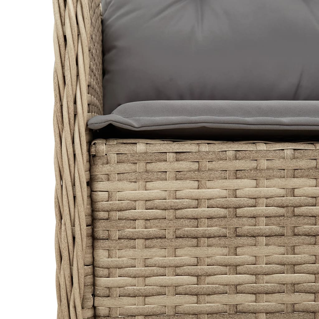 5-Delige Tuinset Met Kussens Poly Rattan Beige