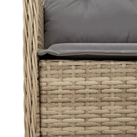 5-Delige Tuinset Met Kussens Poly Rattan Beige