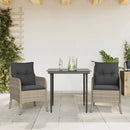 5-Delige Tuinset Met Kussens Poly Rattan Lichtgrijs