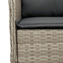 9-Delige Tuinset Met Kussens Poly Rattan Lichtgrijs