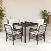 5-Delige Tuinset Met Kussens Poly Rattan