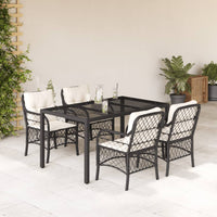 5-Delige Tuinset Met Kussens Poly Rattan