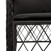 5-Delige Tuinset Met Kussens Poly Rattan