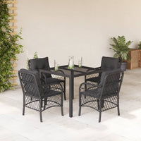 5-Delige Tuinset Met Kussens Poly Rattan