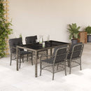 5-Delige Tuinset Met Kussens Poly Rattan