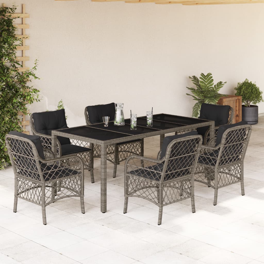 5-Delige Tuinset Met Kussens Poly Rattan
