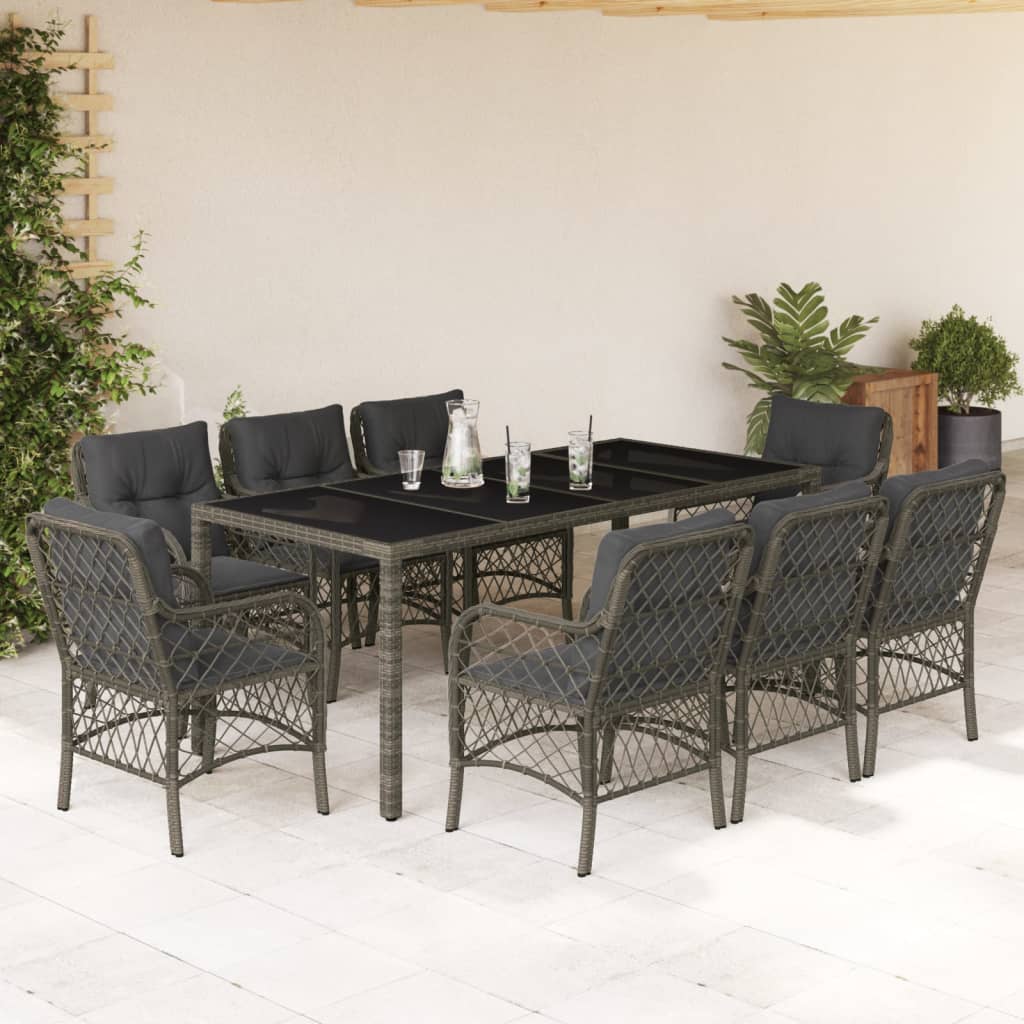 5-Delige Tuinset Met Kussens Poly Rattan
