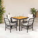 5-Delige Tuinset Met Kussens Poly Rattan