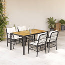 5-Delige Tuinset Met Kussens Poly Rattan