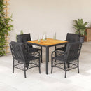 5-Delige Tuinset Met Kussens Poly Rattan