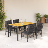 5-Delige Tuinset Met Kussens Poly Rattan