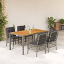 5-Delige Tuinset Met Kussens Poly Rattan