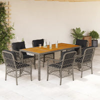 5-Delige Tuinset Met Kussens Poly Rattan