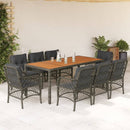 5-Delige Tuinset Met Kussens Poly Rattan