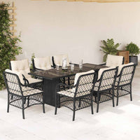 9-Delige Tuinset Met Kussens Poly Rattan