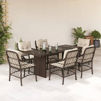 9-Delige Tuinset Met Kussens Poly Rattan