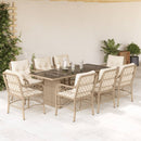 9-Delige Tuinset Met Kussens Poly Rattan