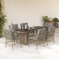 9-Delige Tuinset Met Kussens Poly Rattan