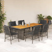 9-Delige Tuinset Met Kussens Poly Rattan