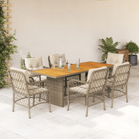 9-Delige Tuinset Met Kussens Poly Rattan