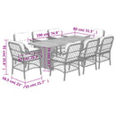 9-Delige Tuinset Met Kussens Poly Rattan