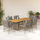9-Delige Tuinset Met Kussens Poly Rattan