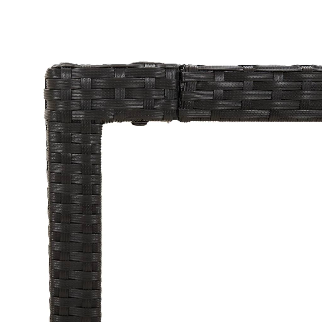 3-Delige Tuinset Met Kussens Poly Rattan Zwart En Crème