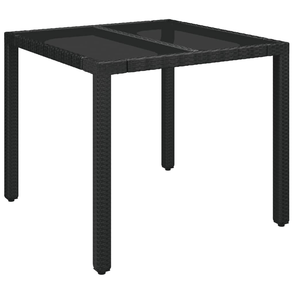 5-Delige Tuinset Met Kussens Poly Rattan Zwart En Crème