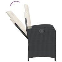 5-Delige Tuinset Met Kussens Poly Rattan Zwart En Crème