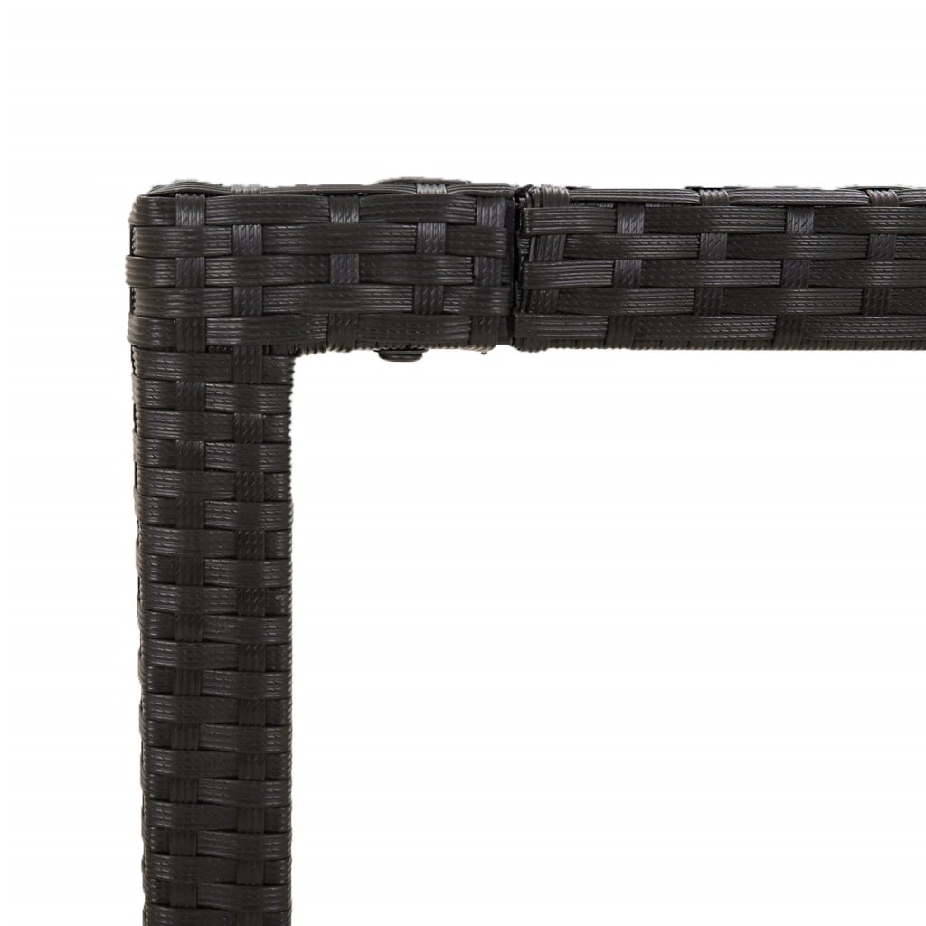 5-Delige Tuinset Met Kussens Poly Rattan Zwart En Crème