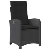 3-Delige Tuinset Met Kussens Poly Rattan Zwart