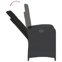 3-Delige Tuinset Met Kussens Poly Rattan Zwart