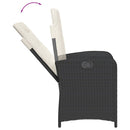 9-Delige Tuinset Poly Rattan Zwart En Crème