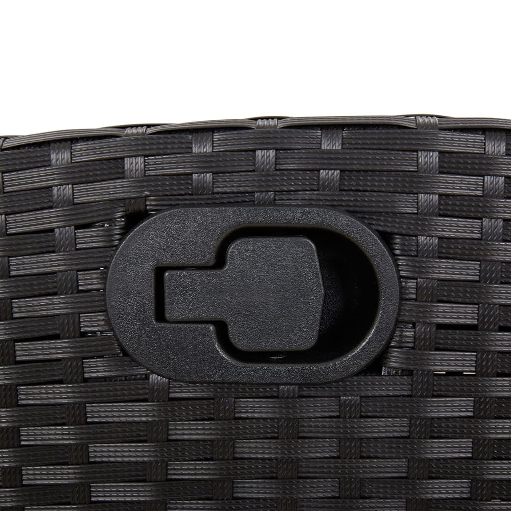 9-Delige Tuinset Poly Rattan Zwart En Crème