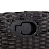 9-Delige Tuinset Poly Rattan Zwart En Crème