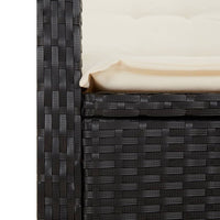 9-Delige Tuinset Poly Rattan Zwart En Crème