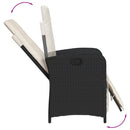 9-Delige Tuinset Poly Rattan Zwart En Crème