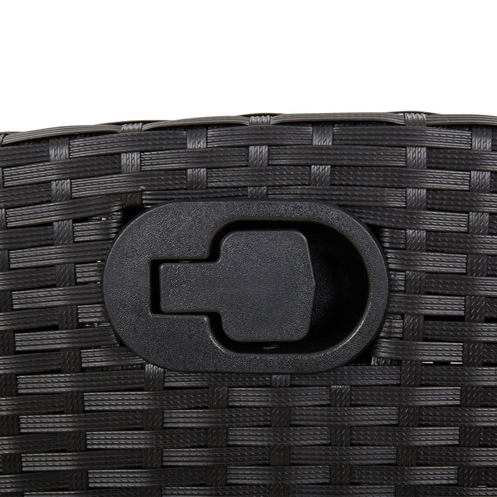 9-Delige Tuinset Poly Rattan Zwart En Crème