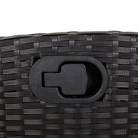 9-Delige Tuinset Poly Rattan Zwart En Crème
