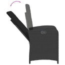 9-Delige Tuinset Poly Rattan Zwart