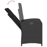 9-Delige Tuinset Poly Rattan Zwart