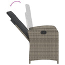 3-Delige Tuinset Met Kussens Poly Rattan Grijs