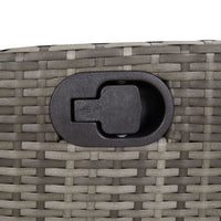 3-Delige Tuinset Met Kussens Poly Rattan Grijs