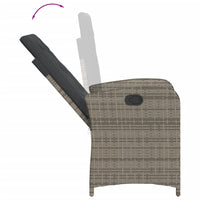 5-Delige Tuinset Met Kussens Poly Rattan Grijs
