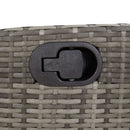 5-Delige Tuinset Met Kussens Poly Rattan Grijs