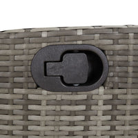 5-Delige Tuinset Met Kussens Poly Rattan Grijs
