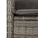 5-Delige Tuinset Met Kussens Poly Rattan Grijs