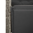 5-Delige Tuinset Met Kussens Poly Rattan Grijs