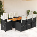 9-Delige Tuinset Met Kussens Poly Rattan