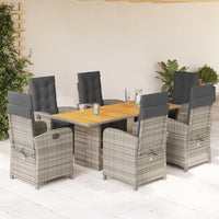 9-Delige Tuinset Met Kussens Poly Rattan